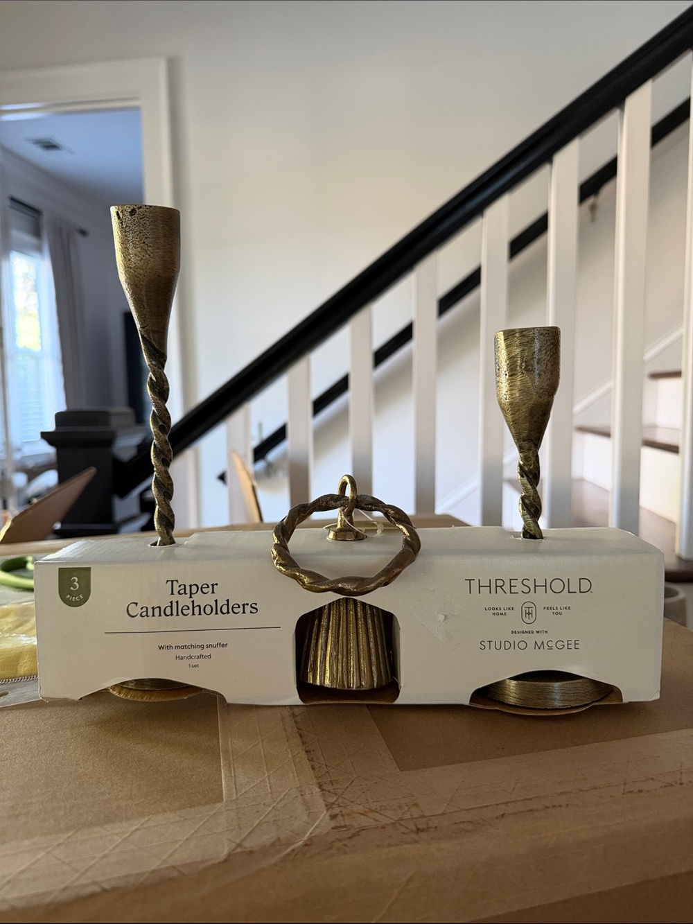 Threshold designed with Studio McGee 3pc Metal Taper Candle Holders and Snuffer